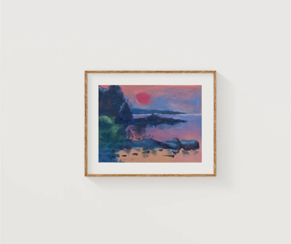 Pink Rocks Sunset Print