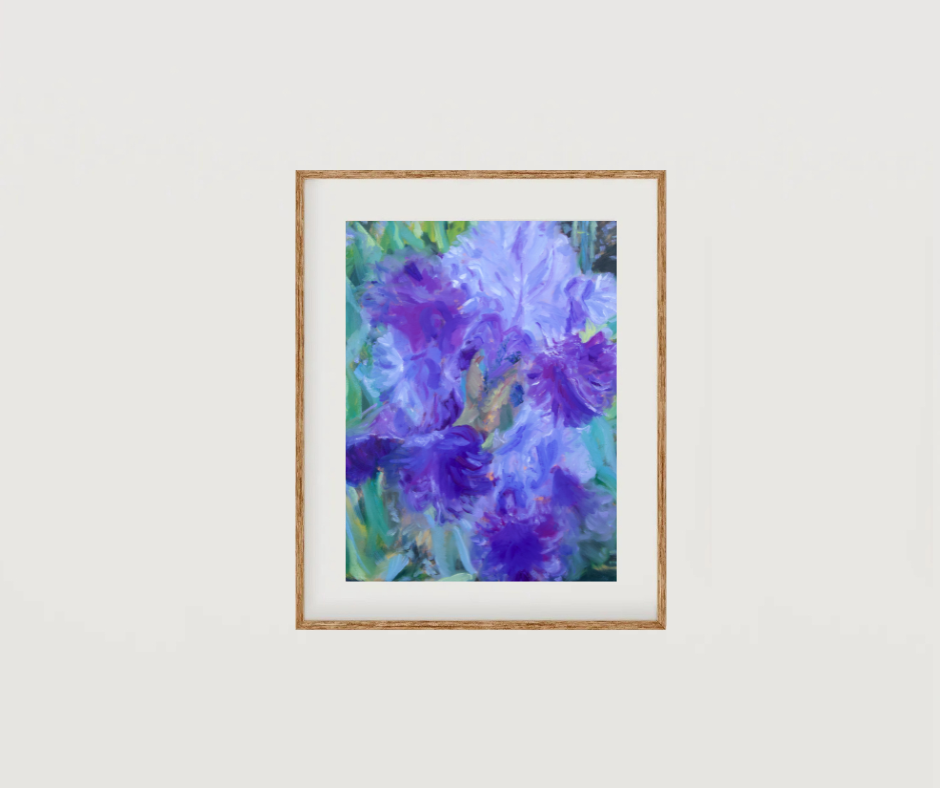 Purple Irises Print