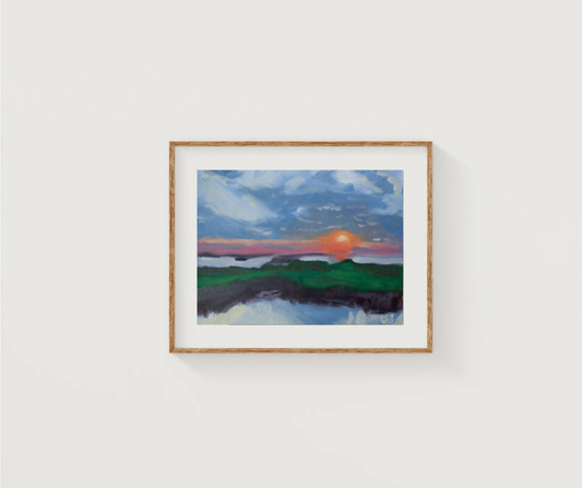 Blue Sky Sunset Print
