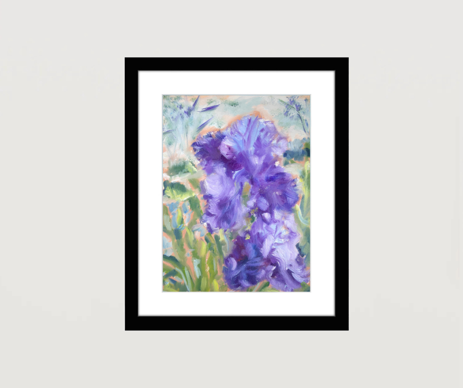 May Irises - Black Frame