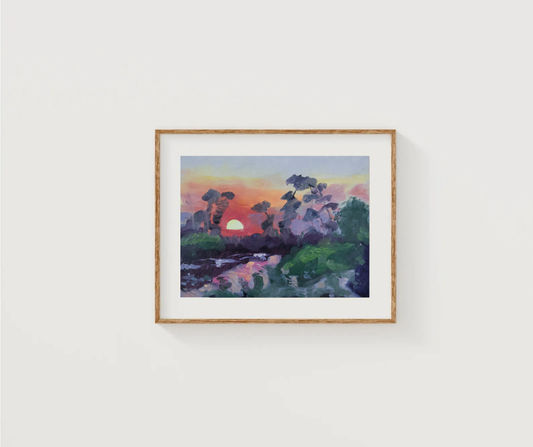 Sunset at the Marsh Print